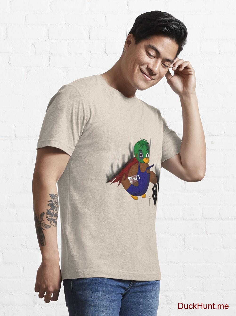 Dead Boss Duck (smoky) Creme Essential T-Shirt (Front printed) alternative image 6