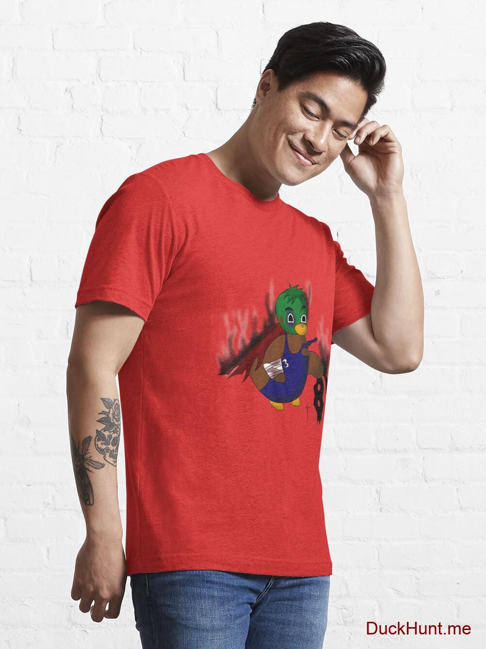Dead Boss Duck (smoky) Red Essential T-Shirt (Front printed) alternative image 6