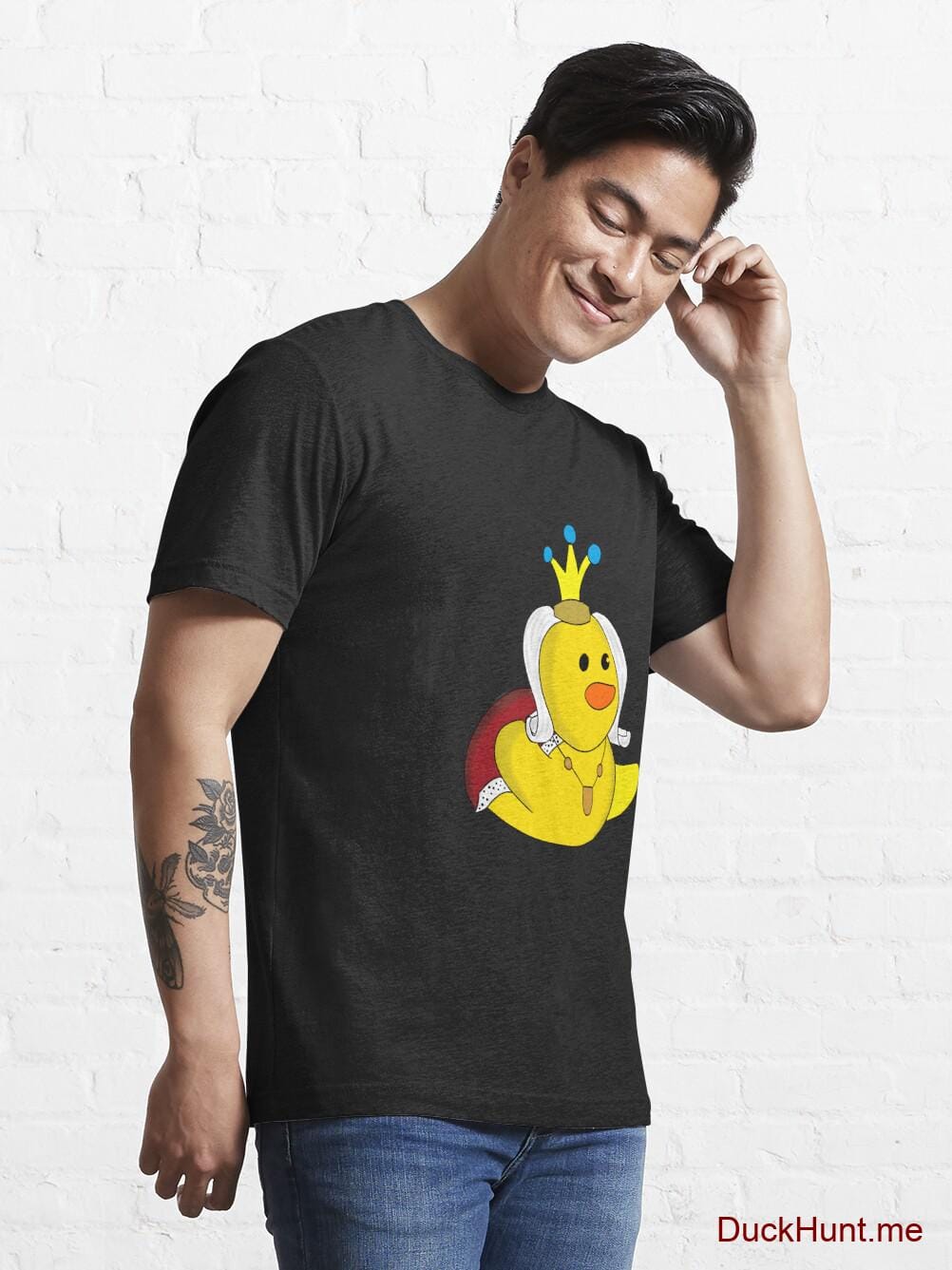 Royal Duck Black Essential T-Shirt (Front printed) alternative image 6