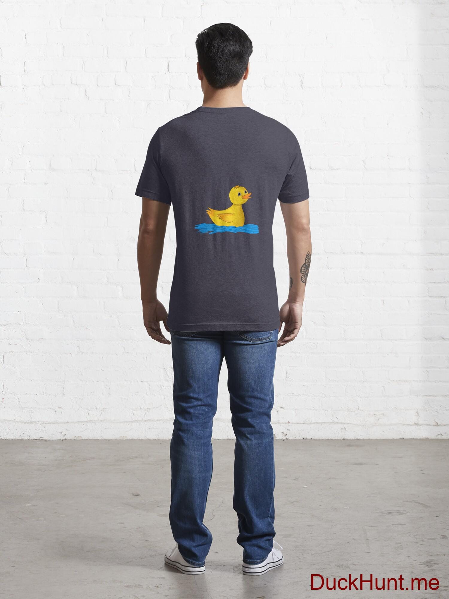 Plastic Duck Dark Blue Essential T-Shirt (Back printed) alternative image 3