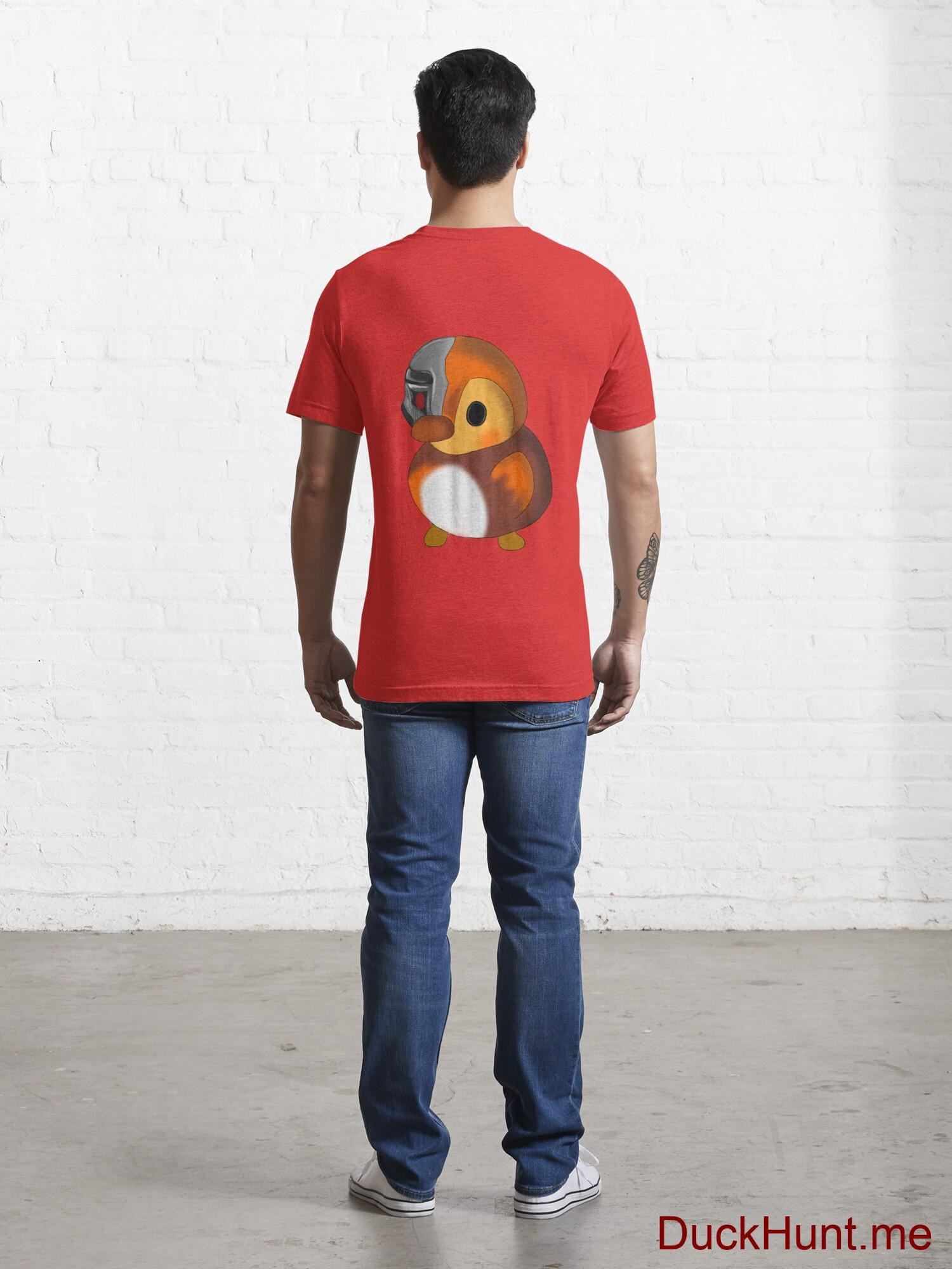 Mechanical Duck Red Essential T-Shirt (Back printed) alternative image 3