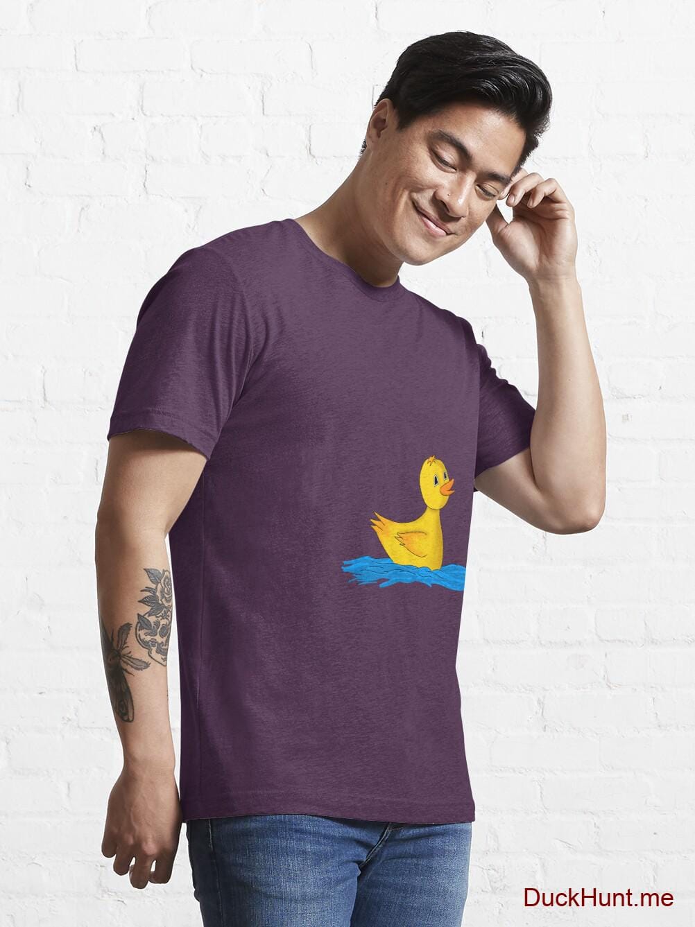 Plastic Duck Eggplant Essential T-Shirt (Front printed) alternative image 6