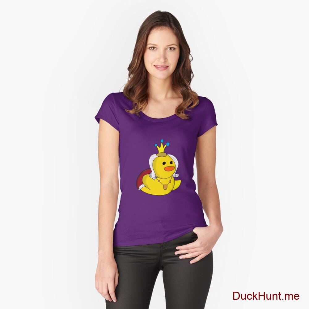 Royal Duck Purple Fitted Scoop T-Shirt (Front printed)