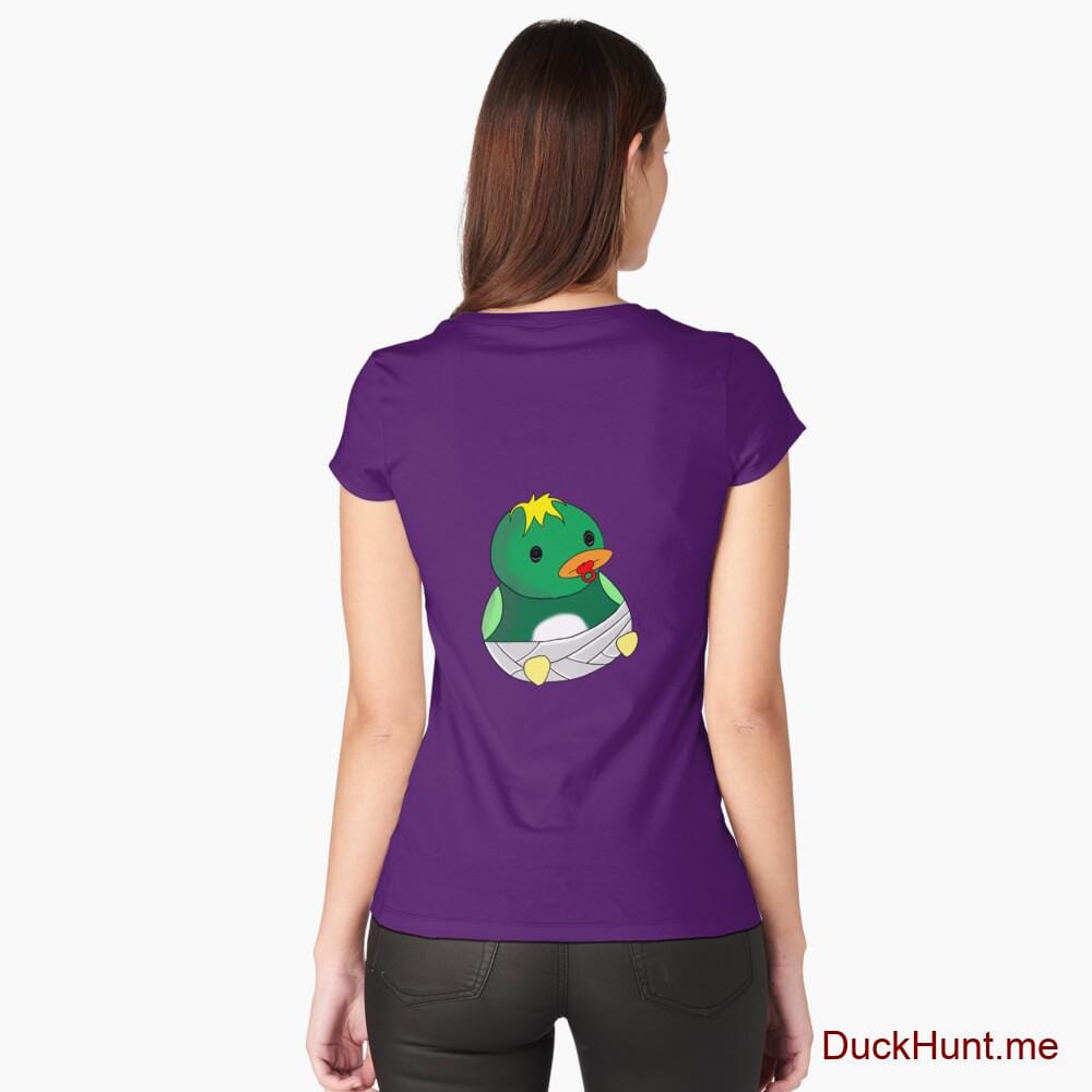 Baby duck Purple Fitted Scoop T-Shirt (Back printed)
