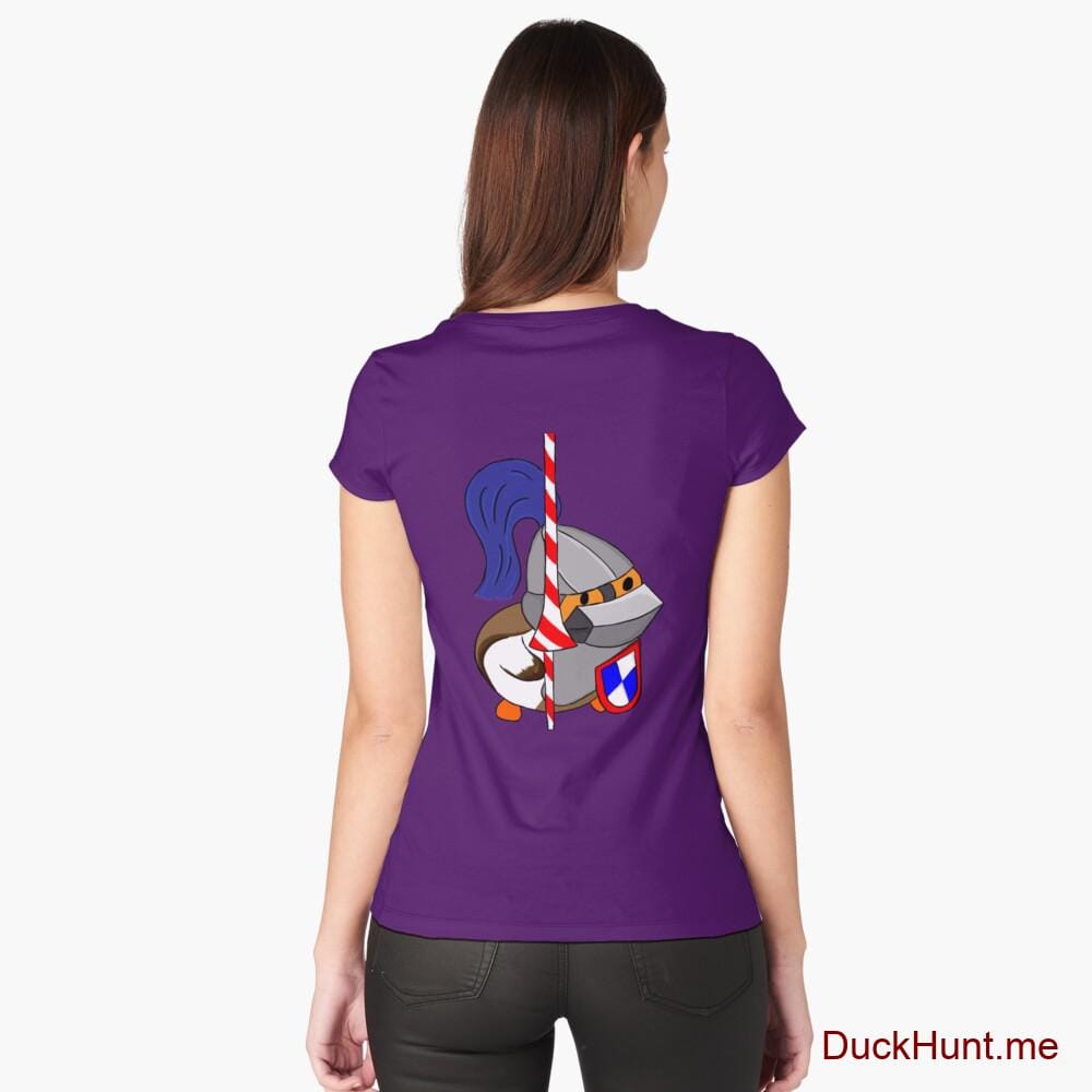 Armored Duck Purple Fitted Scoop T-Shirt (Back printed)