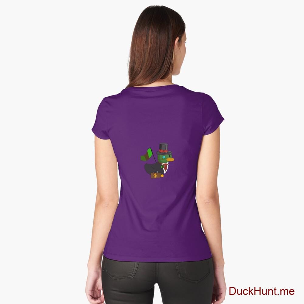 Golden Duck Purple Fitted Scoop T-Shirt (Front printed)