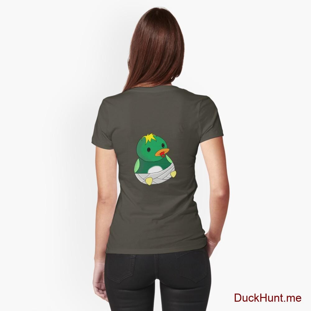 Baby duck Army Fitted T-Shirt (Back printed)