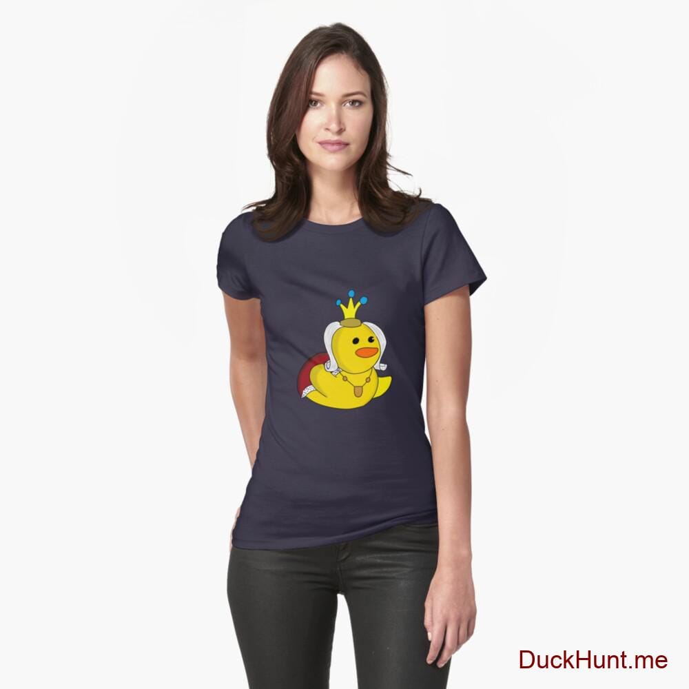 Royal Duck Dark Blue Fitted T-Shirt (Front printed)
