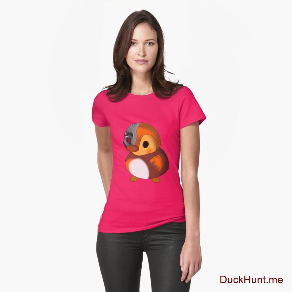 Mechanical Duck Berry Fitted T-Shirt (Front printed)