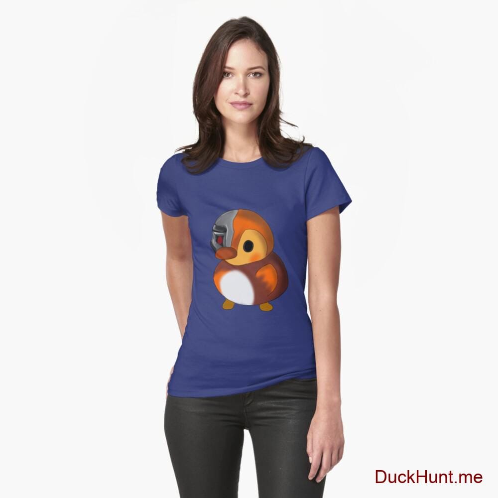 Mechanical Duck Blue Fitted T-Shirt (Front printed)