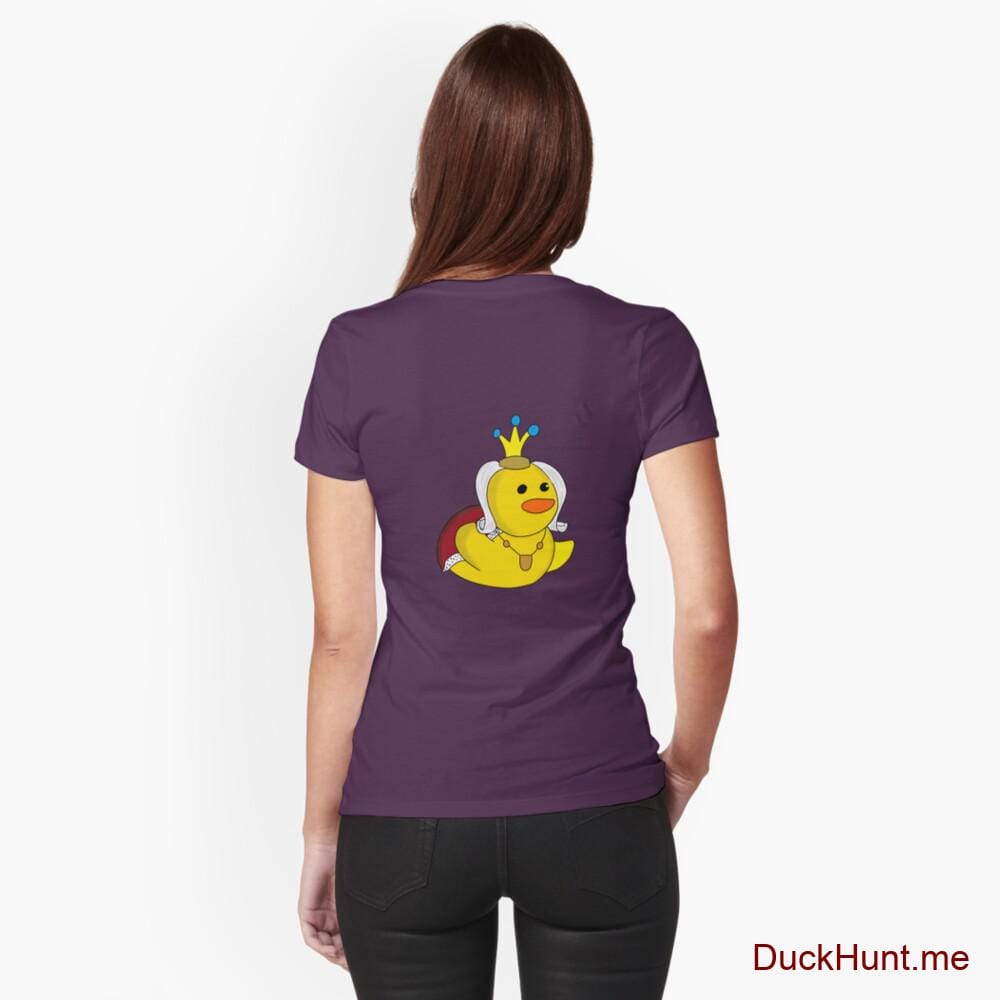 Royal Duck Eggplant Fitted T-Shirt (Back printed)