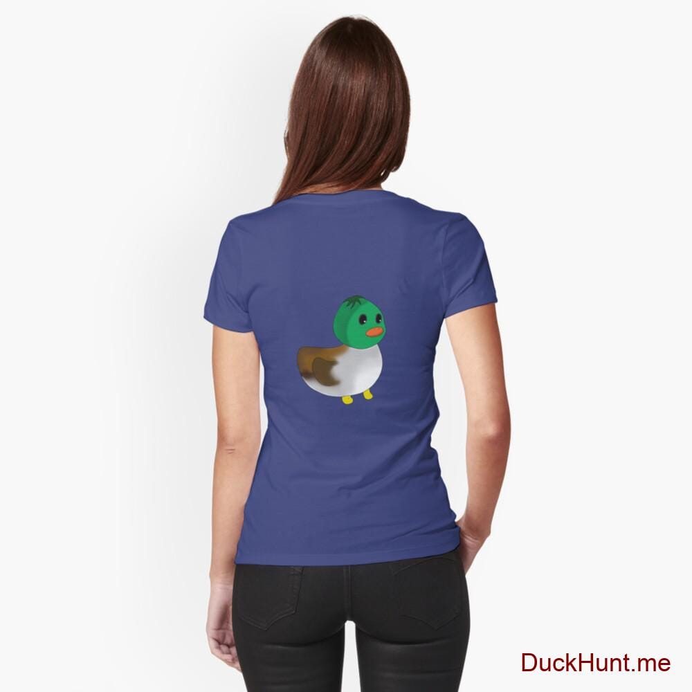 Normal Duck Blue Fitted T-Shirt (Back printed)