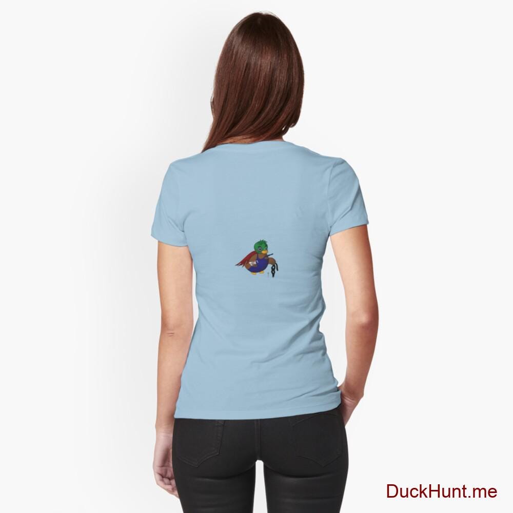 Dead DuckHunt Boss (smokeless) Light Blue Fitted T-Shirt (Back printed)