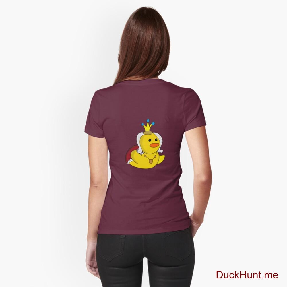 Royal Duck Dark Red Fitted T-Shirt (Back printed)