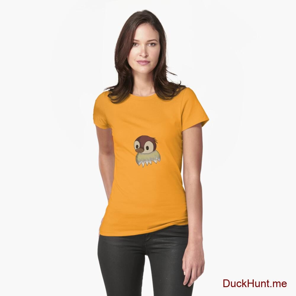 Ghost Duck (fogless) Gold Fitted T-Shirt (Front printed)