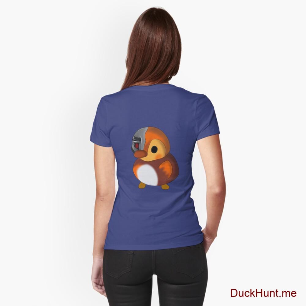 Mechanical Duck Blue Fitted T-Shirt (Back printed)