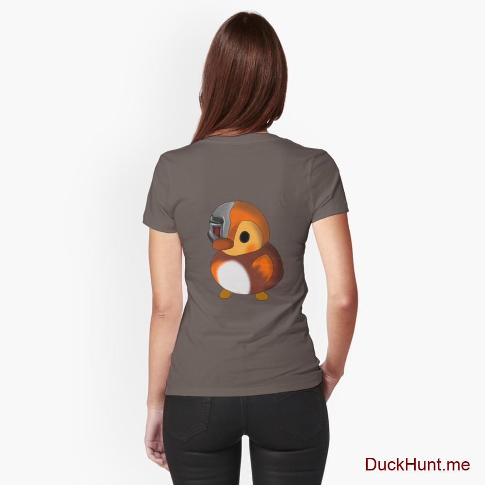 Mechanical Duck Dark Grey Fitted T-Shirt (Back printed)
