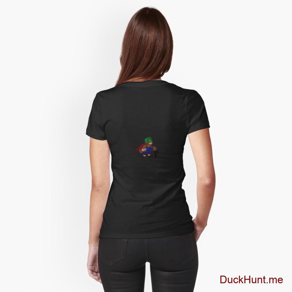 Dead DuckHunt Boss (smokeless) Black Fitted T-Shirt (Back printed)