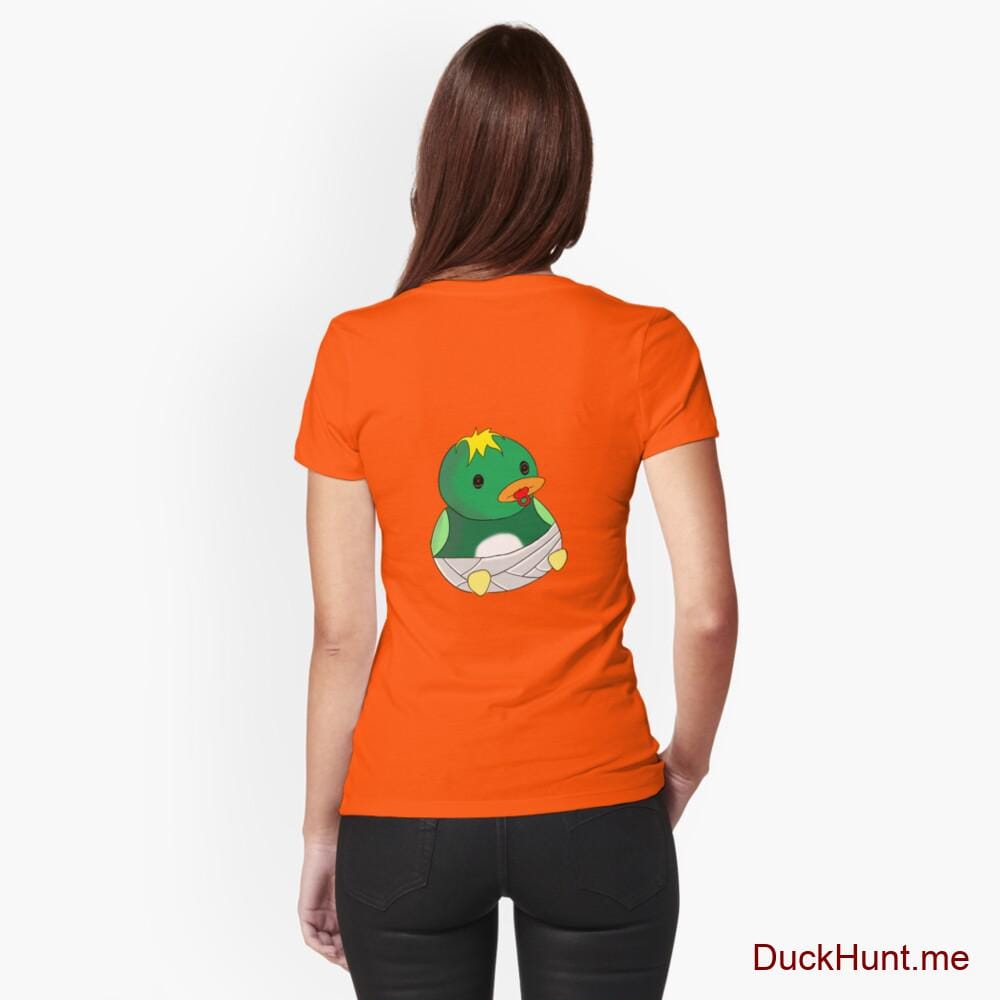 Baby duck Orange Fitted T-Shirt (Back printed)