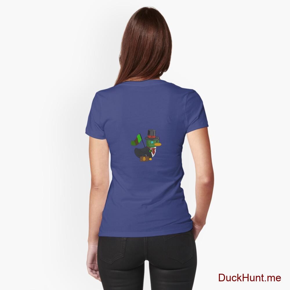 Golden Duck Blue Fitted T-Shirt (Back printed)