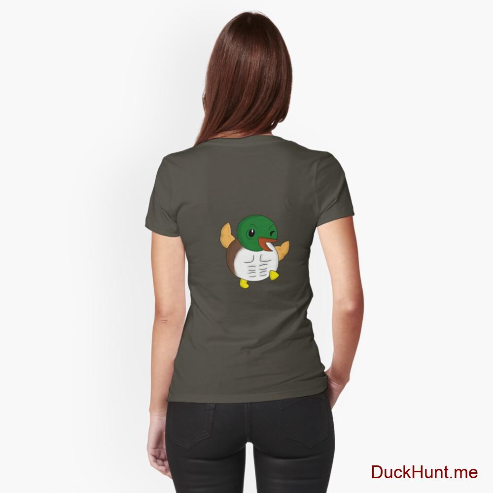 Super duck Army Fitted T-Shirt (Back printed)