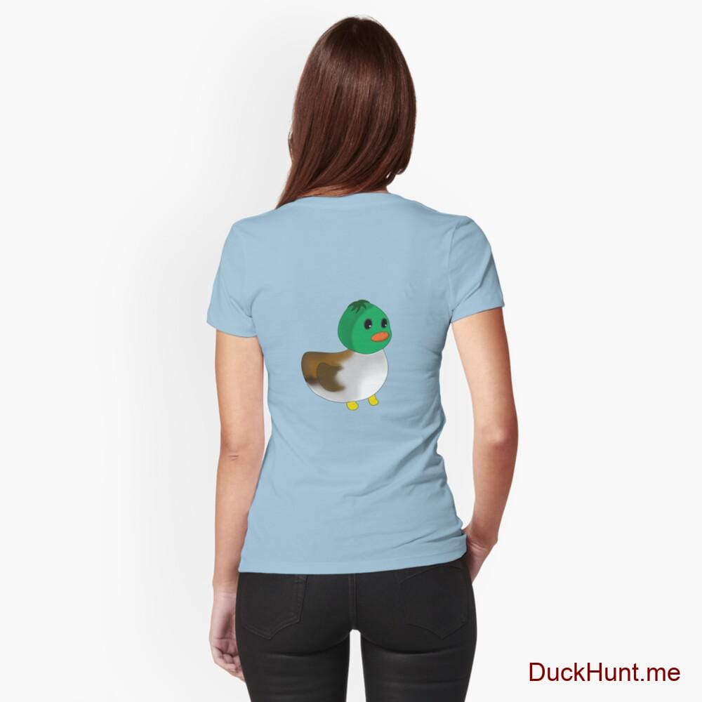 Normal Duck Light Blue Fitted T-Shirt (Back printed)