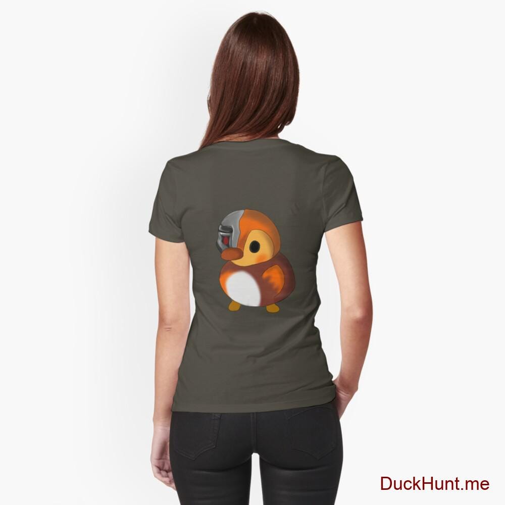 Mechanical Duck Army Fitted T-Shirt (Back printed)