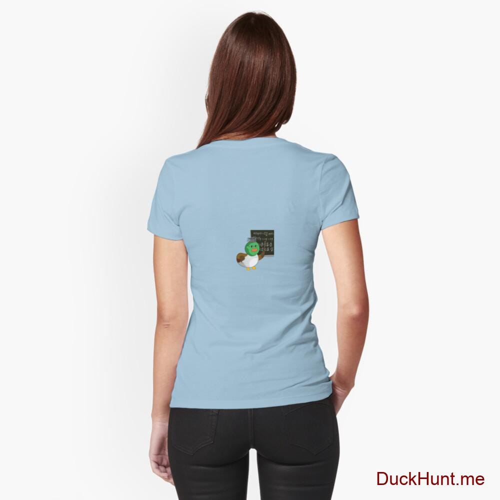 Prof Duck Light Blue Fitted T-Shirt (Back printed)