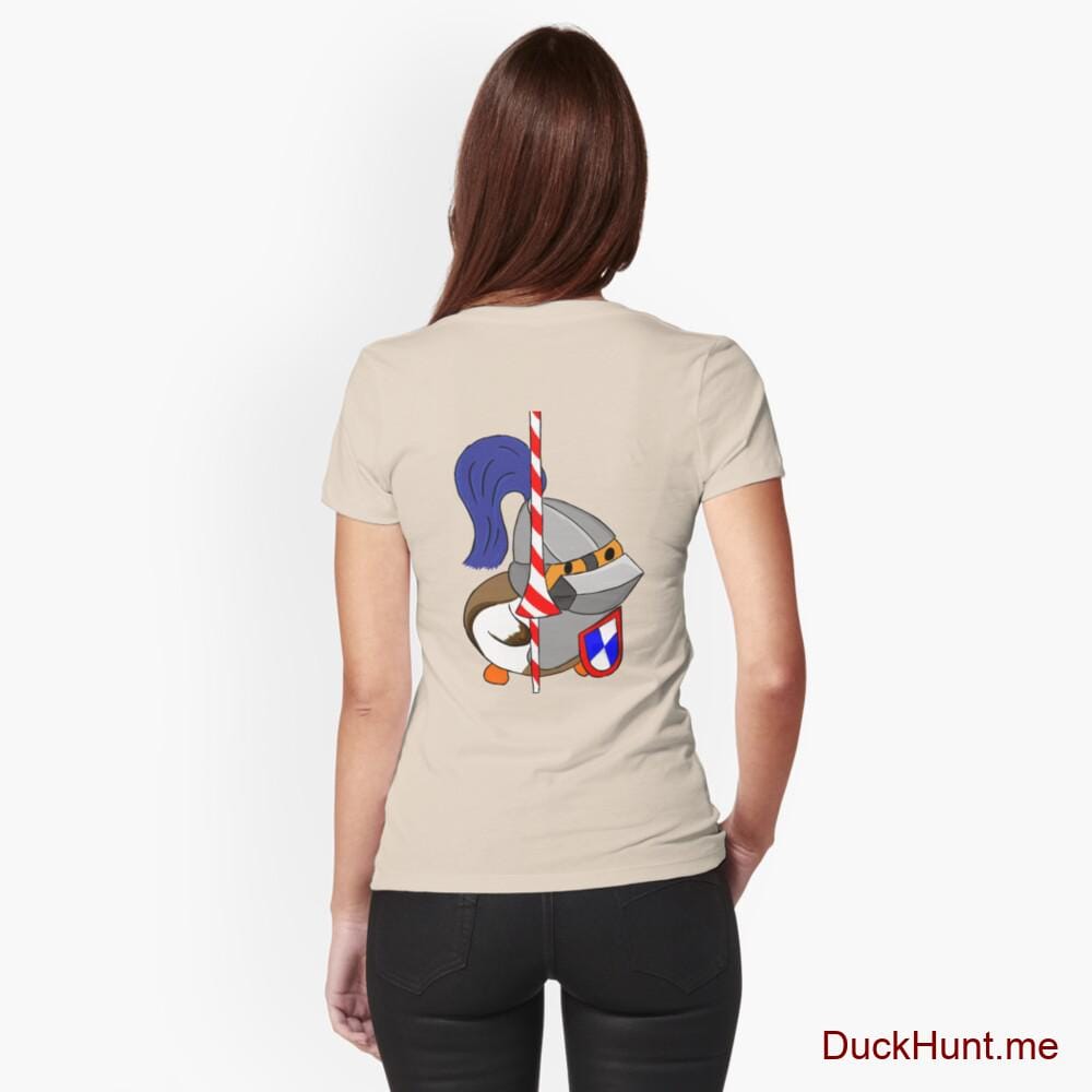 Armored Duck Creme Fitted T-Shirt (Back printed)