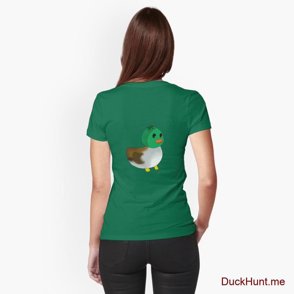 Normal Duck Green Fitted T-Shirt (Back printed)