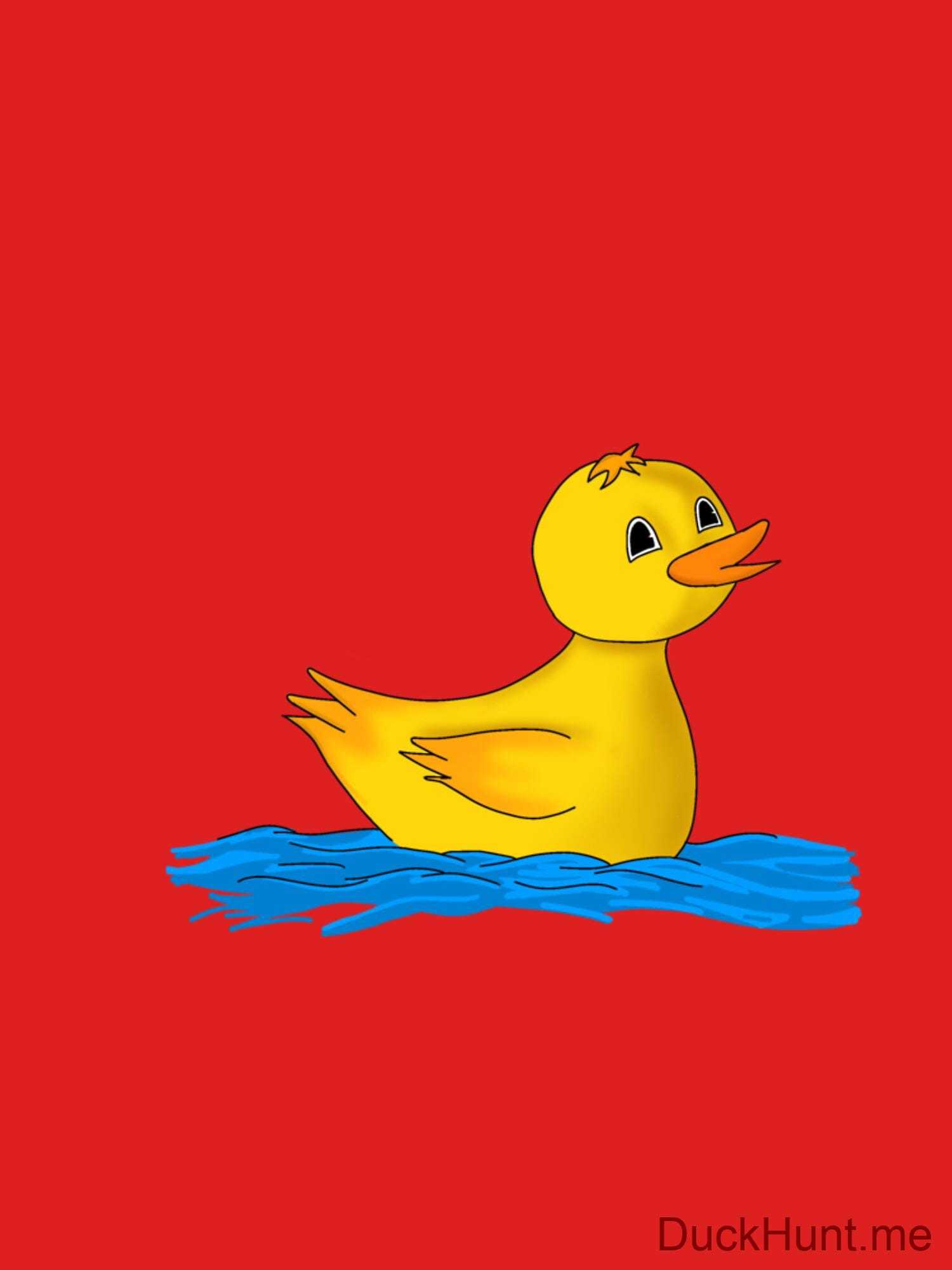 Plastic Duck Red Fitted T-Shirt (Back printed) alternative image 1