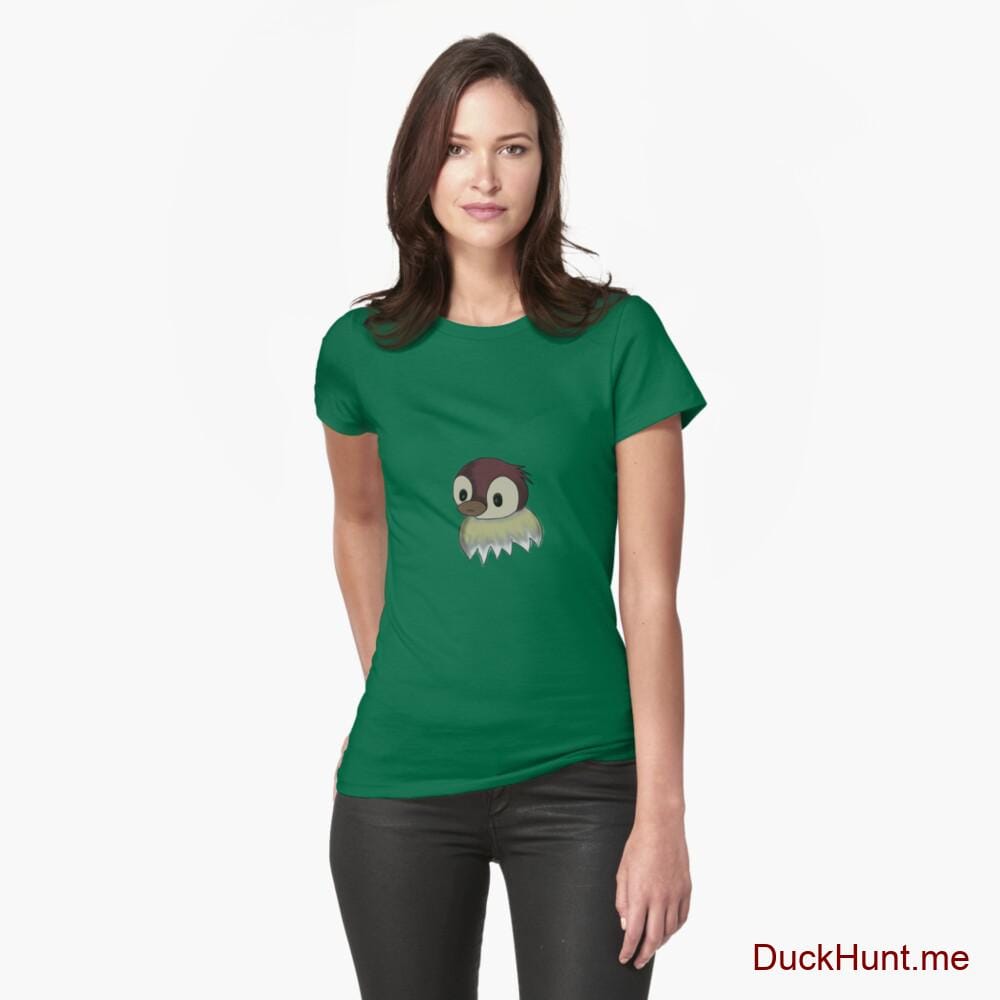 Ghost Duck (fogless) Green Fitted T-Shirt (Front printed)