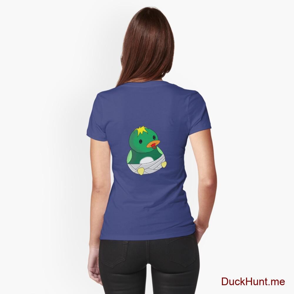 Baby duck Blue Fitted T-Shirt (Back printed)