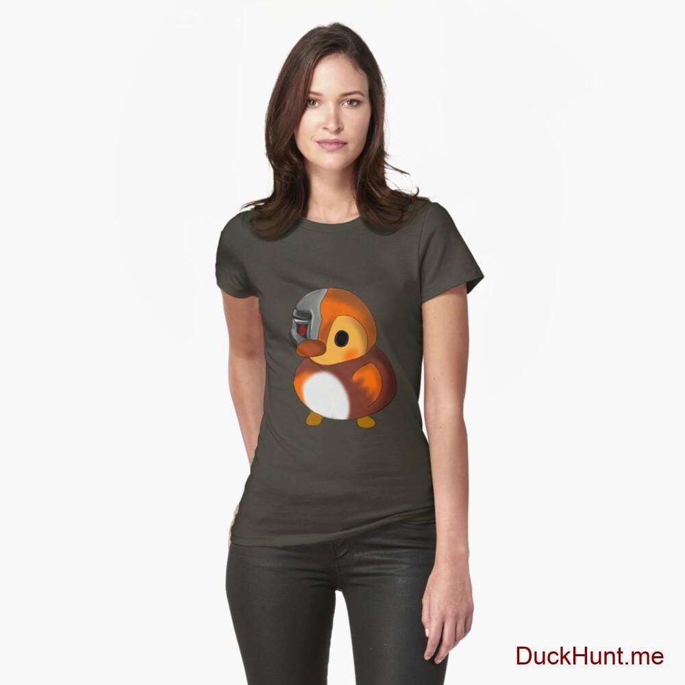 Mechanical Duck Army Fitted T-Shirt (Front printed)