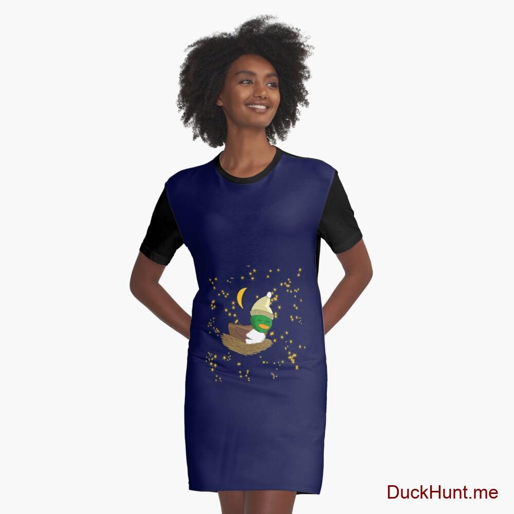 Night Duck Graphic T-Shirt Dress