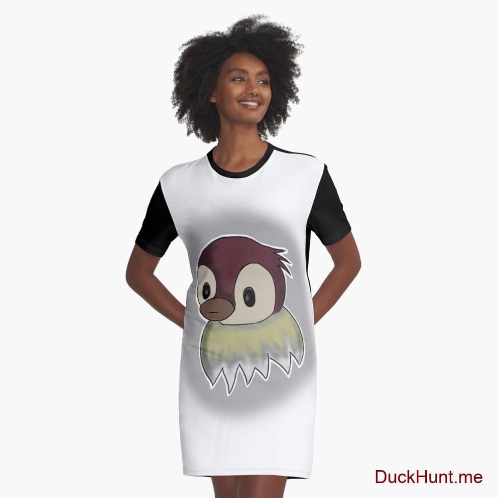 Ghost Duck (foggy) Graphic T-Shirt Dress
