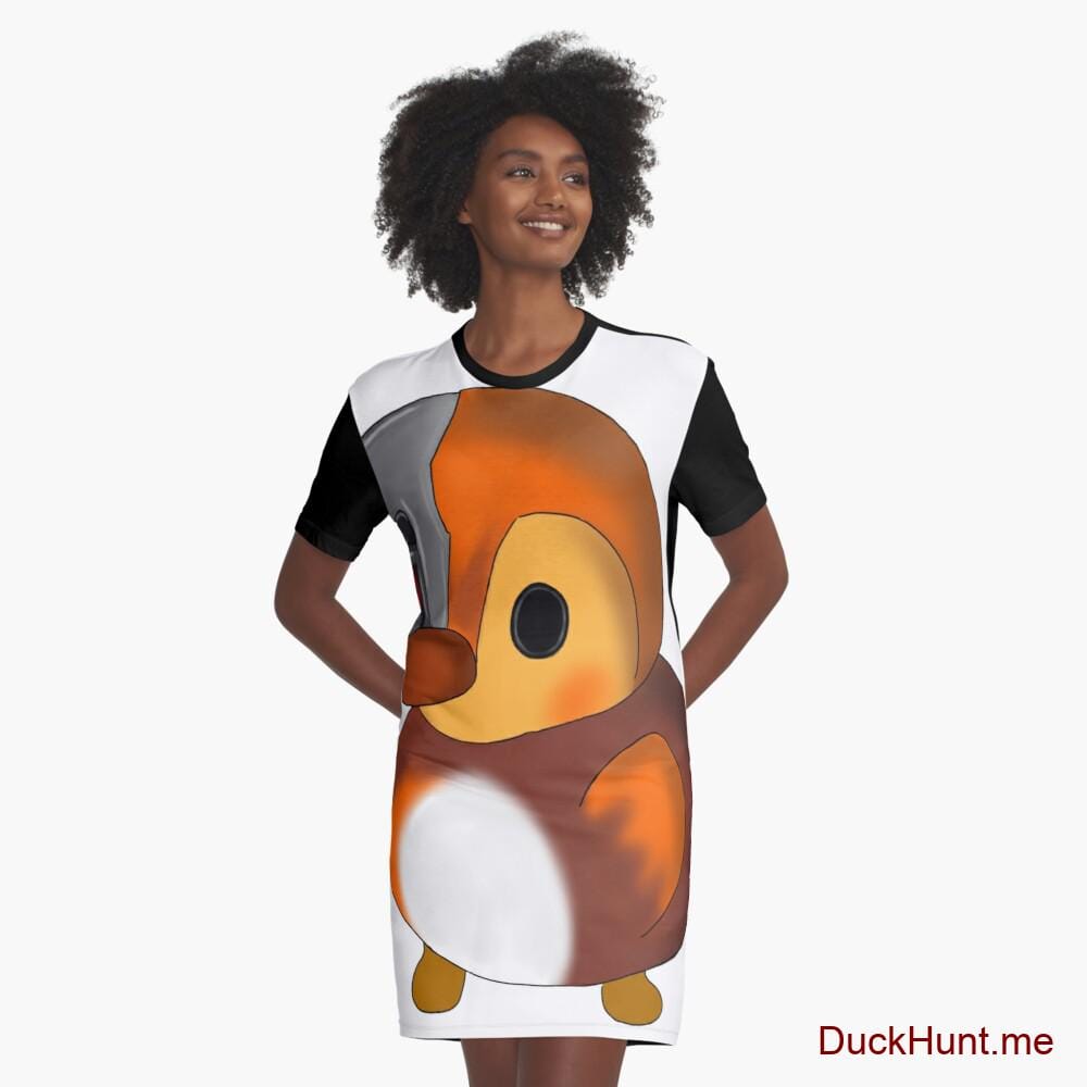 Mechanical Duck Graphic T-Shirt Dress