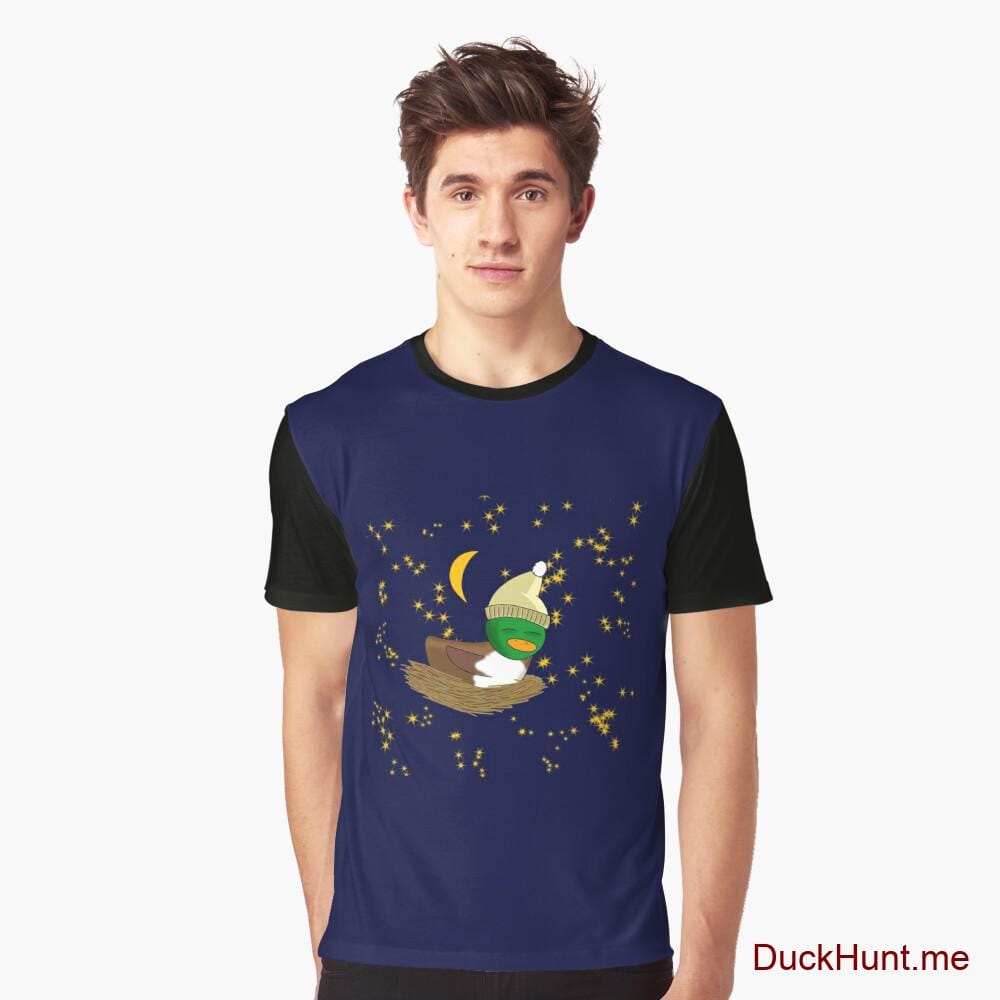 Night Duck Black Graphic T-Shirt