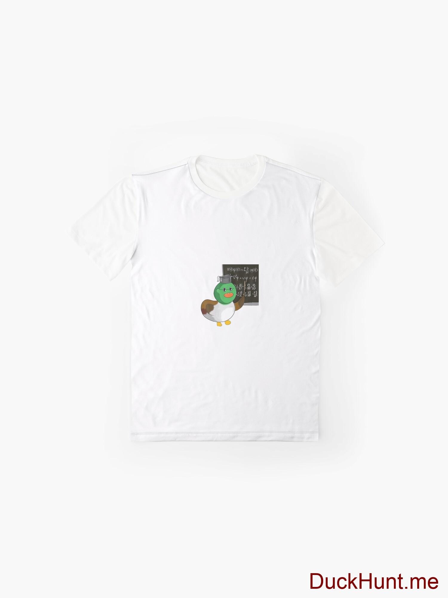 Prof Duck White Graphic T-Shirt alternative image 3