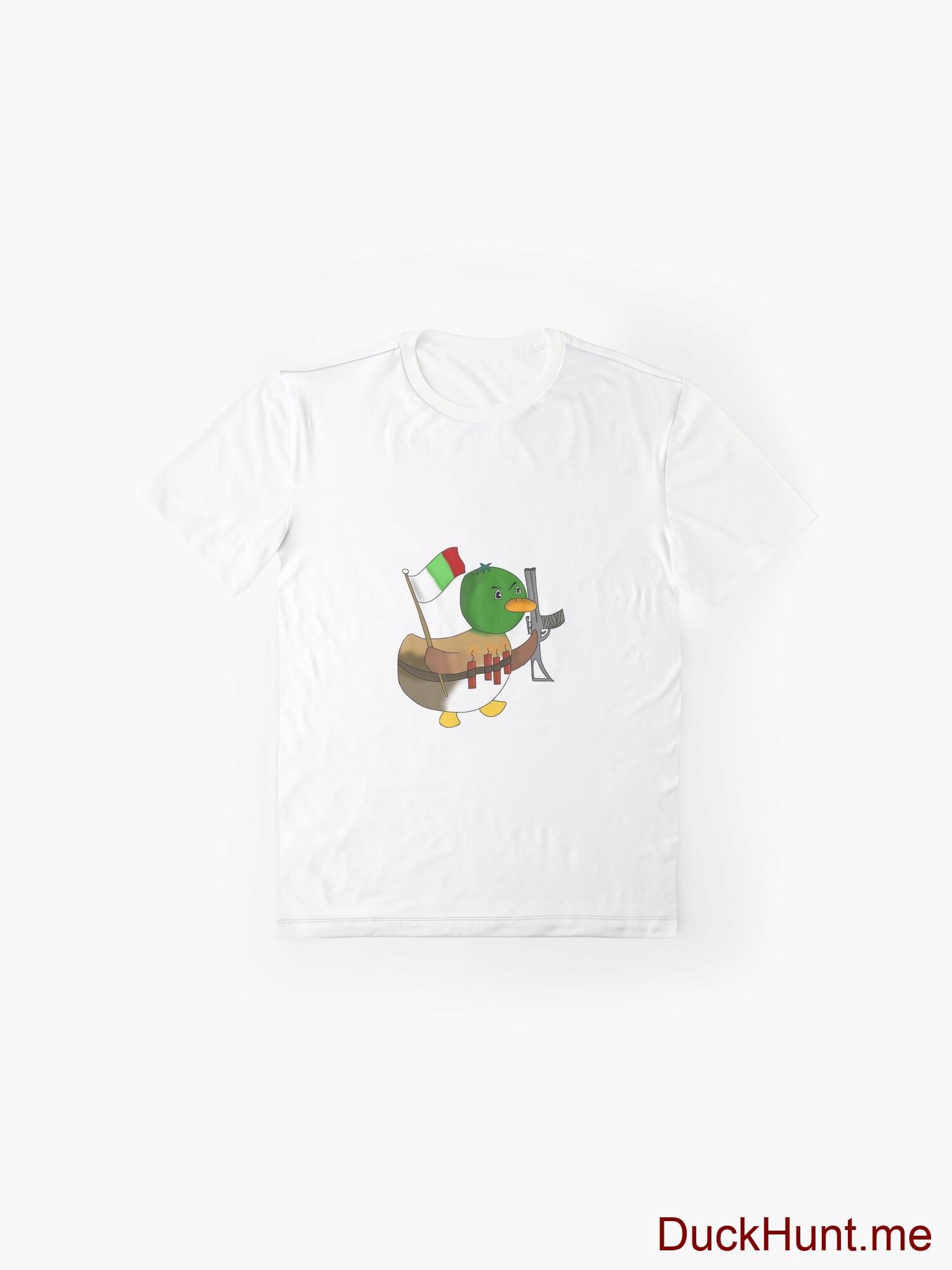 Kamikaze Duck White Graphic T-Shirt alternative image 3