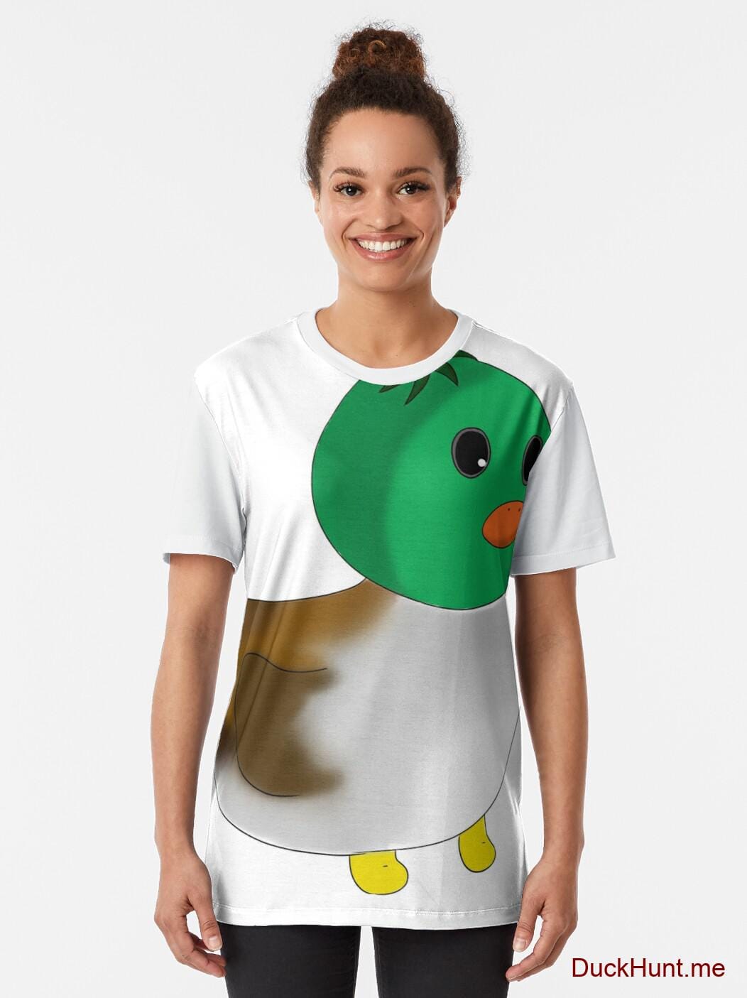 Normal Duck White Graphic T-Shirt alternative image 1