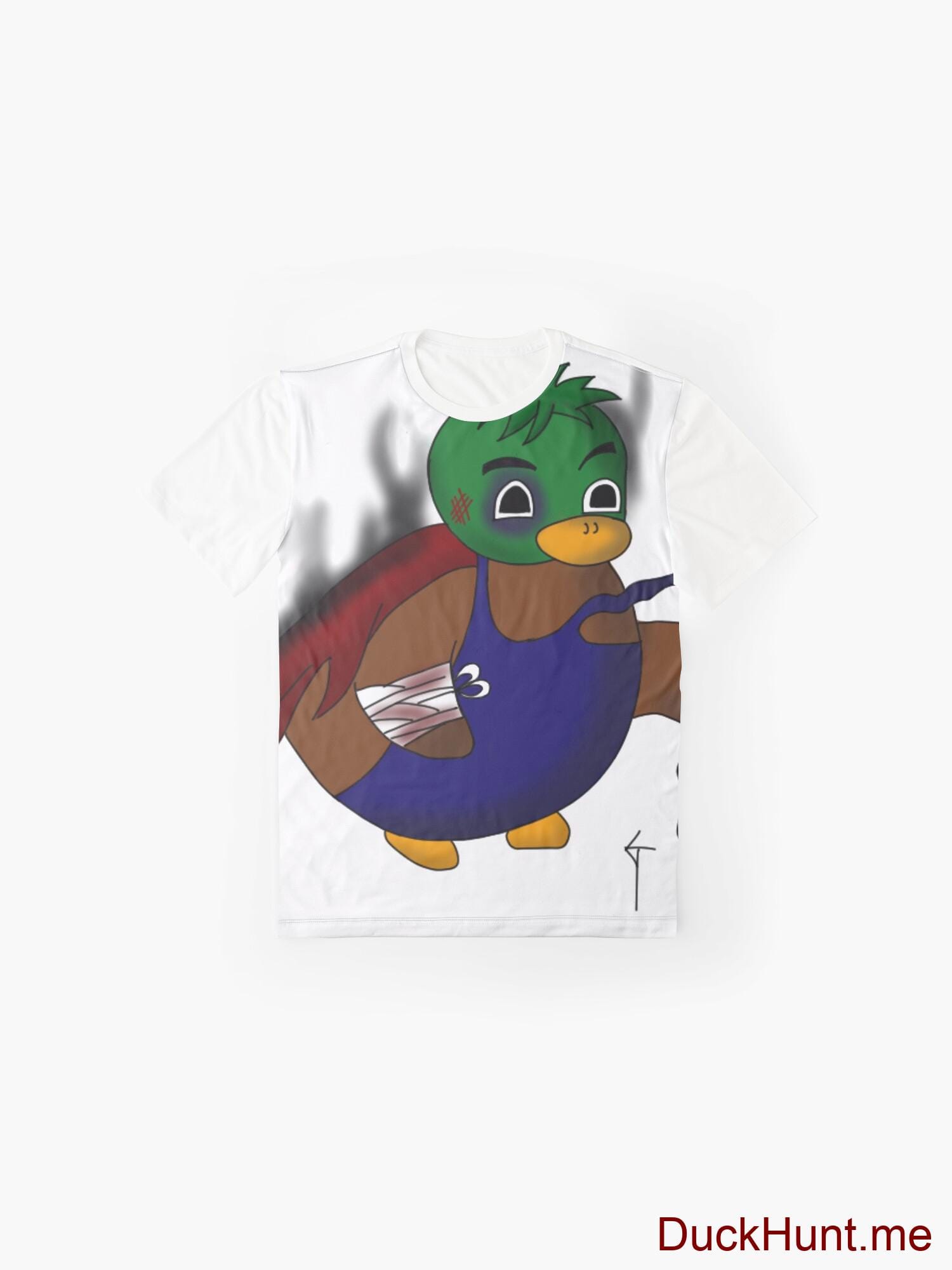 Dead Boss Duck (smoky) White Graphic T-Shirt alternative image 3