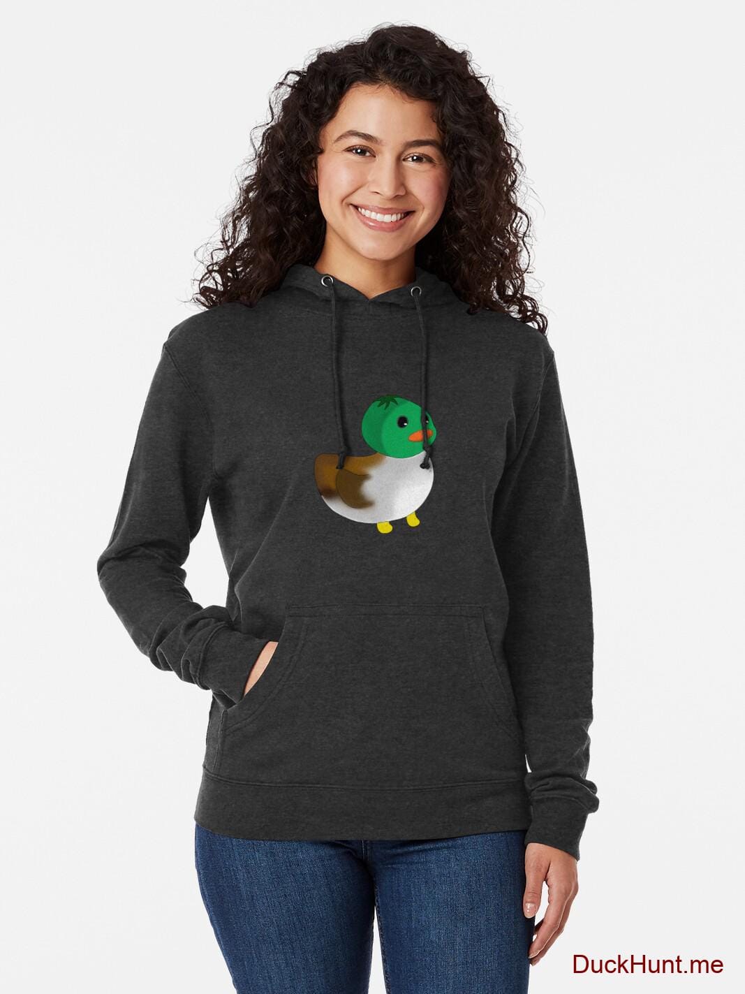 Normal Duck Charcoal Lightweight Hoodie (Front printed) alternative image 1