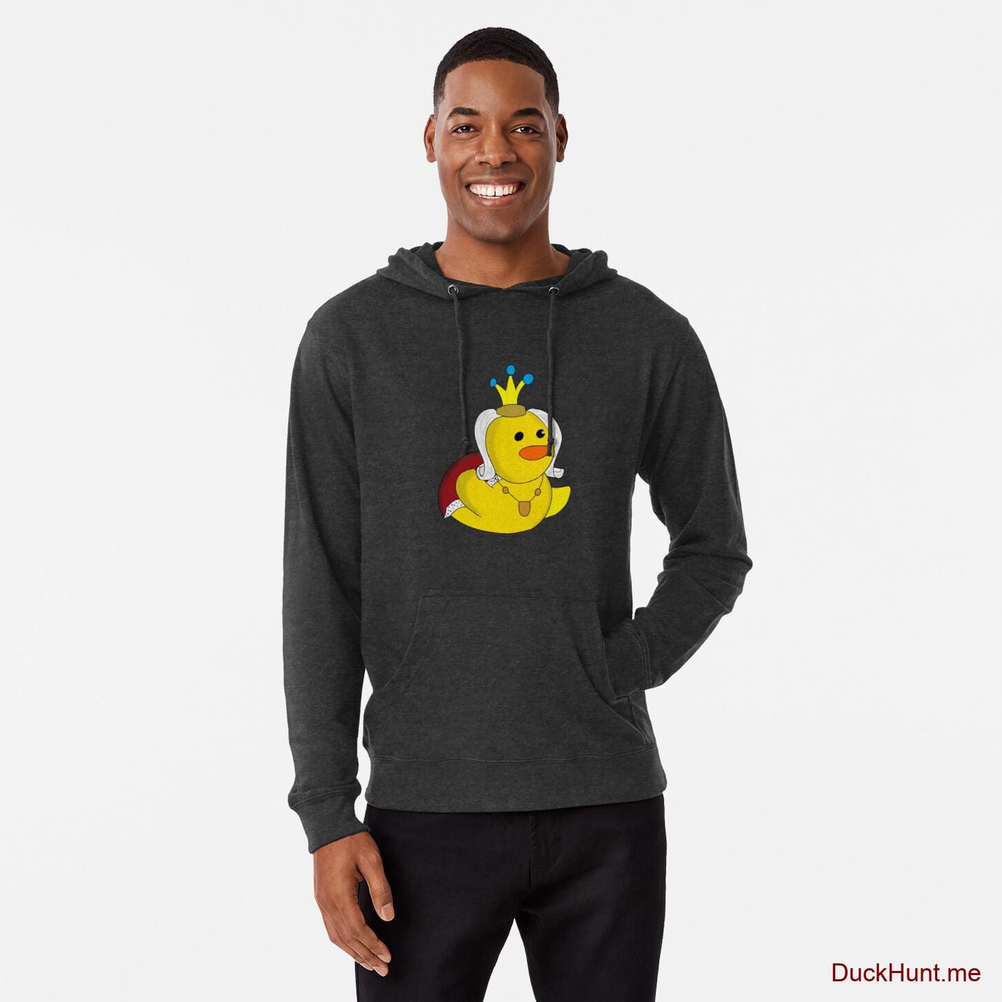 Royal Duck Charcoal Lightweight Hoodie (Front printed)