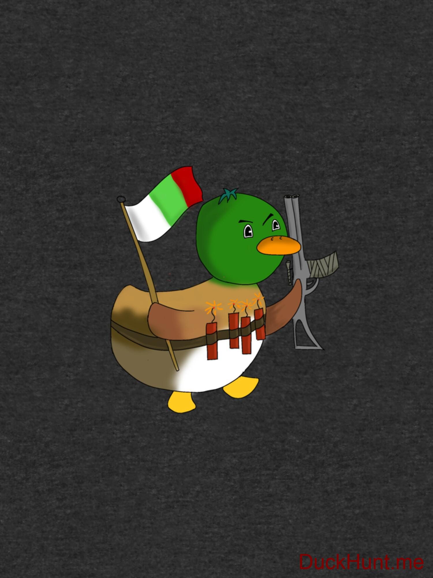 Kamikaze Duck Charcoal Lightweight Hoodie (Back printed) alternative image 2