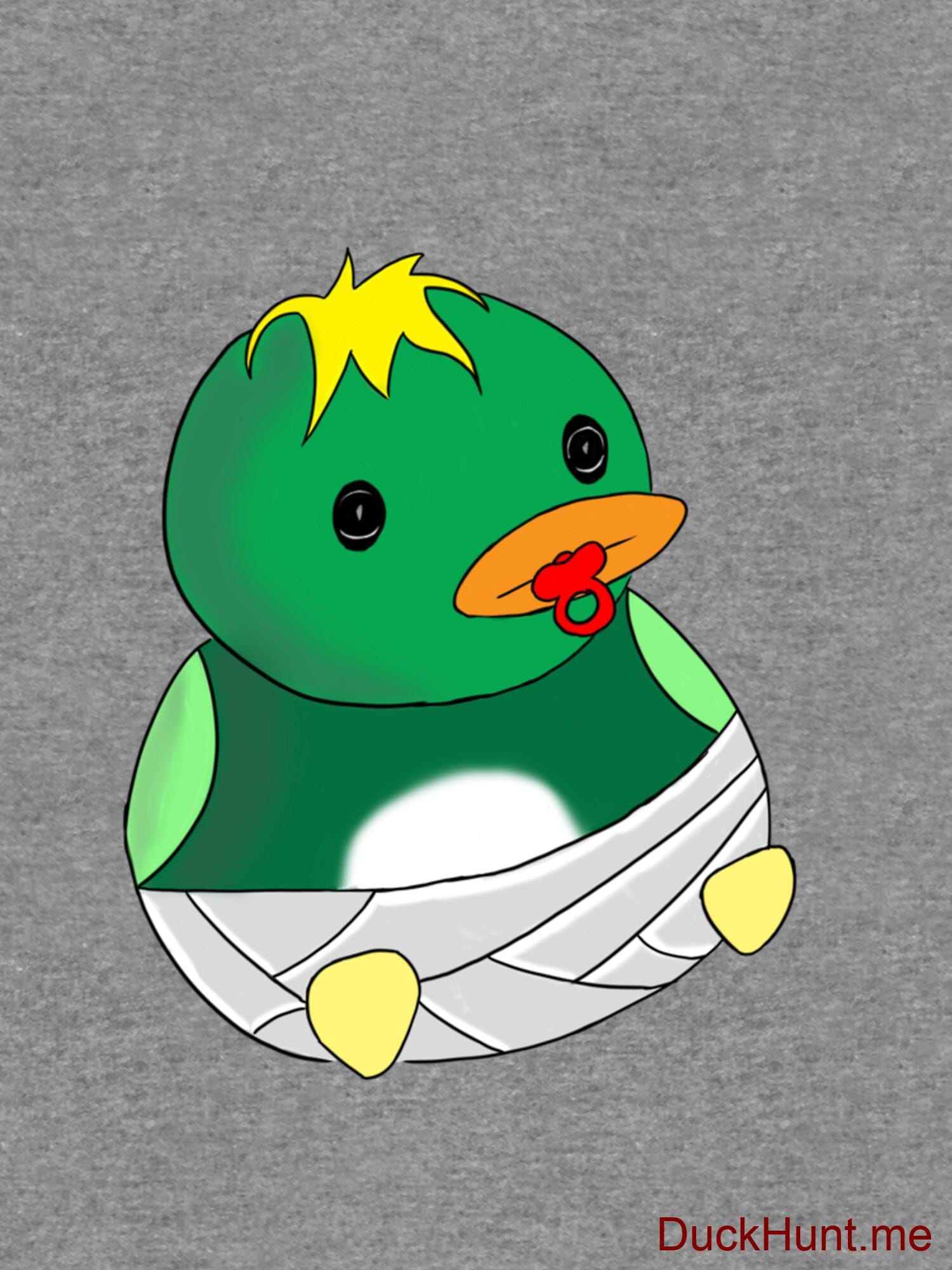 Baby duck Grey Lightweight Hoodie (Back printed) alternative image 2