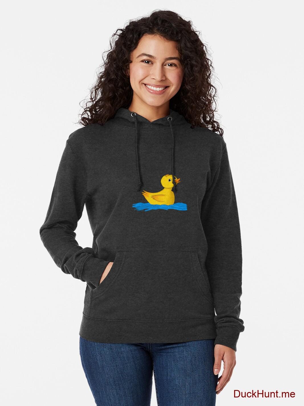 Plastic Duck Charcoal Lightweight Hoodie (Front printed) alternative image 1