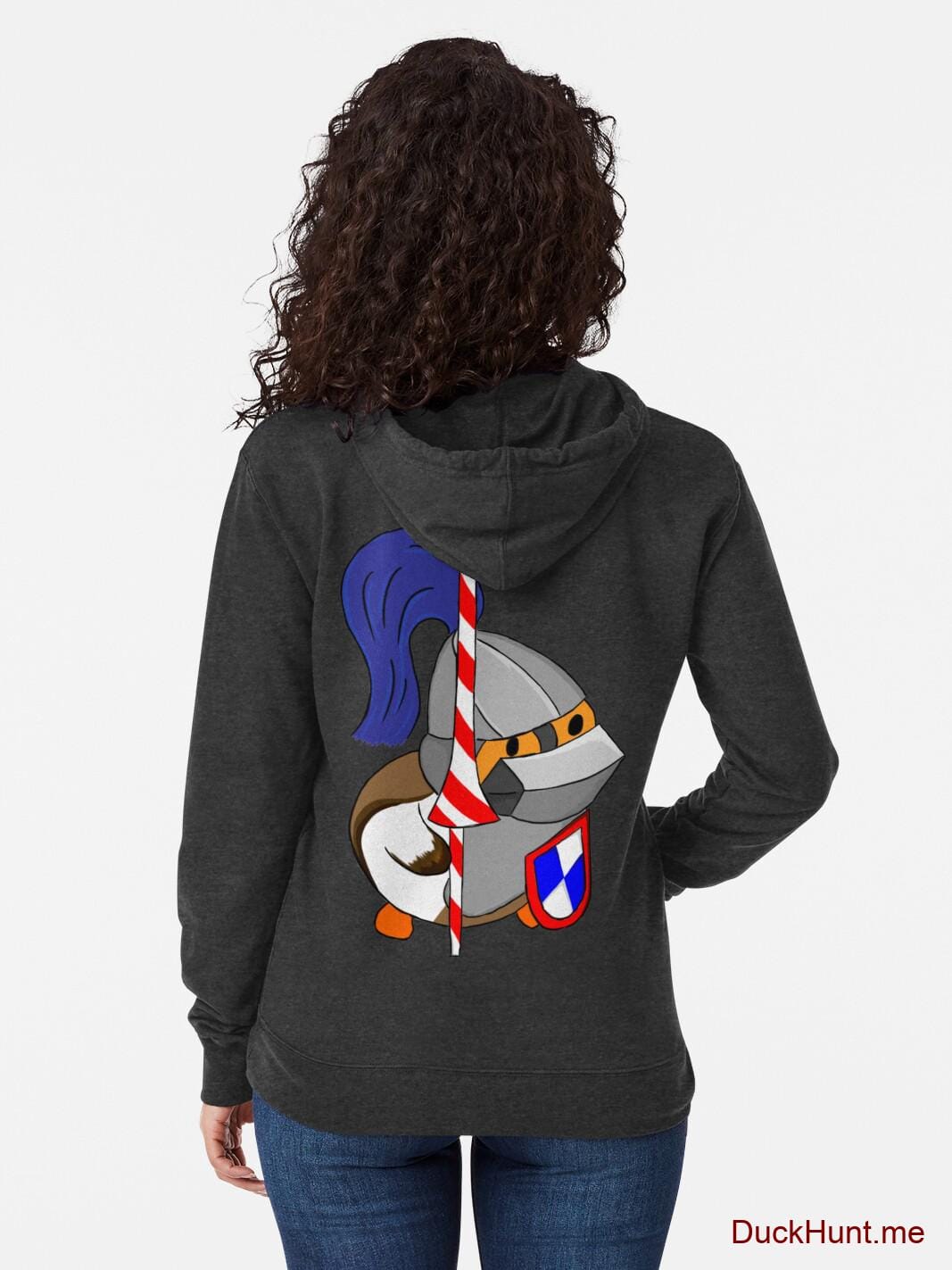Armored Duck Charcoal Lightweight Hoodie (Back printed) alternative image 1