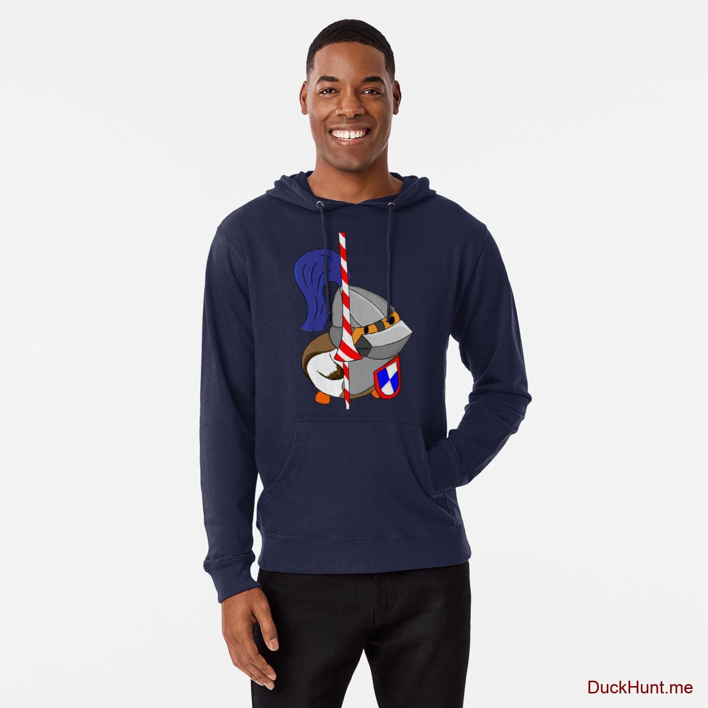 Armored Duck Navy Lightweight Hoodie (Front printed)