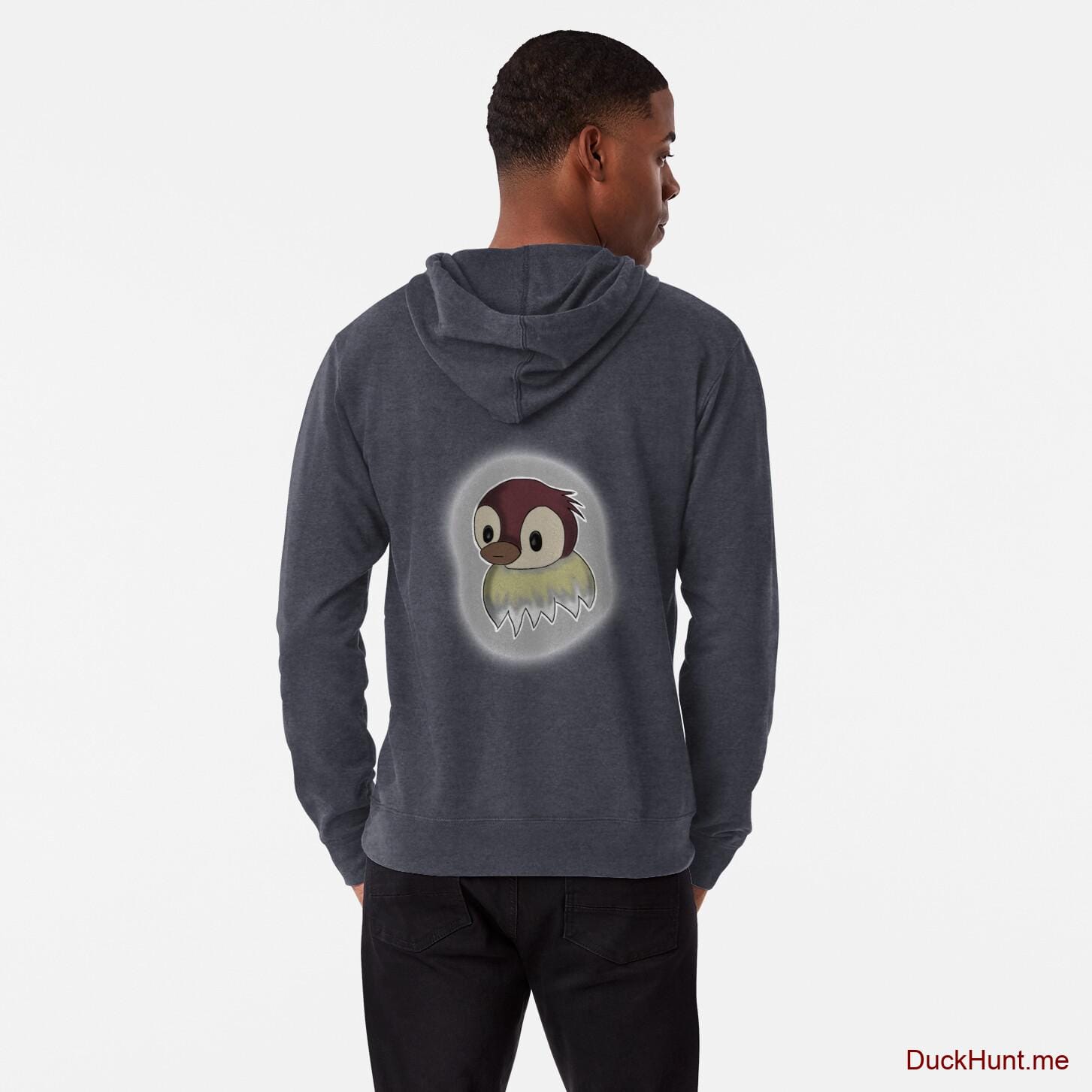 Ghost Duck (foggy) Denim Lightweight Hoodie (Back printed)